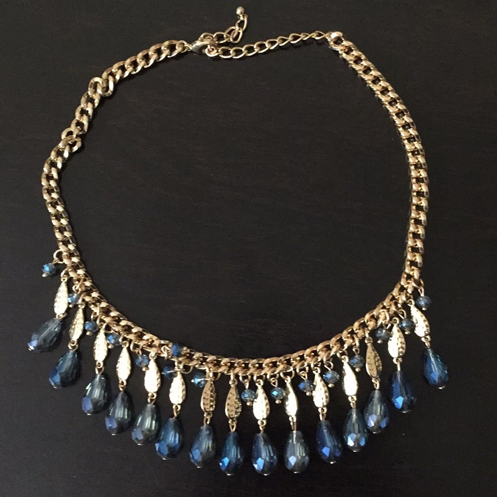 Blue and Gold Necklace